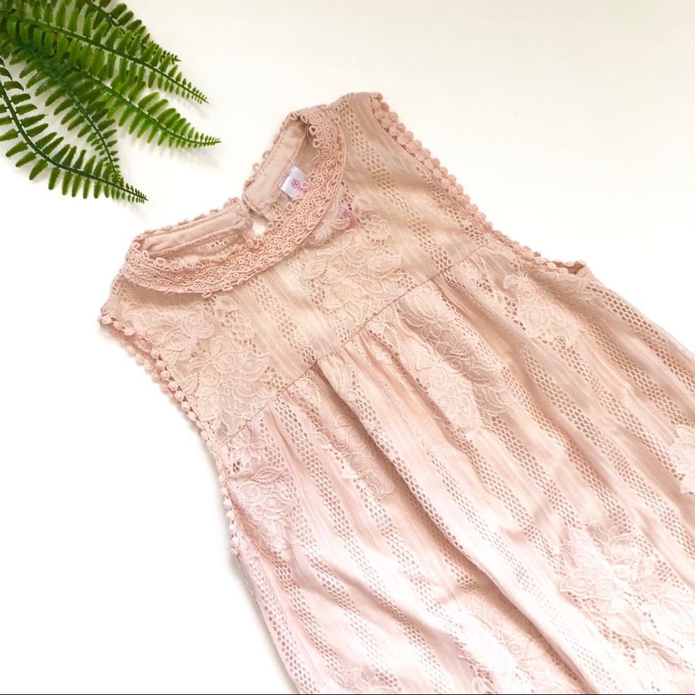 Blush pink lace dress